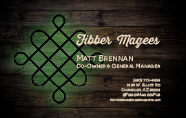 Fibber Magees business card back